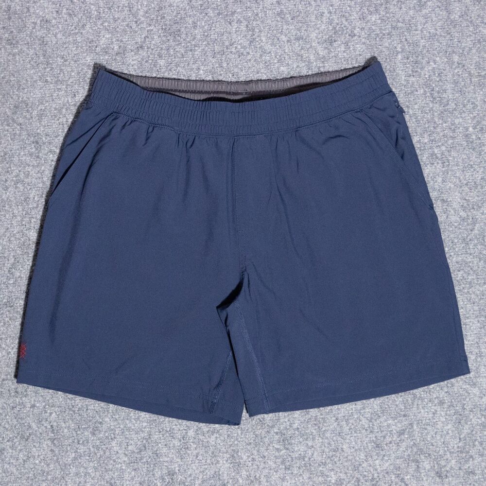 Rhone Mako Shorts Men's Large Blue 7" Inseam Lined Performance Athletic Training